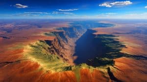 Illustration of East African Rift System and its impact on the continent's geography.