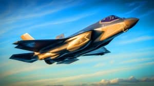 Illustration of the Pratt & Whitney F135 engine powering the F-35 Lightning II with advanced propulsion technology.