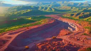Illustration of Argentina's massive mineral deposit discovery in San Juan Province.