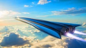 Illustration of the Talon-A hypersonic test vehicle equipped with advanced H13 rocket engines.